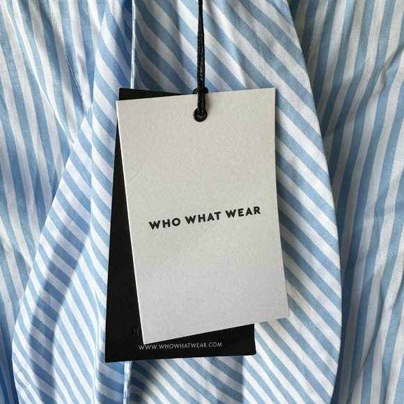 NWT - Who What Wear Stripe Dress Shirt - Picture 4 of 6